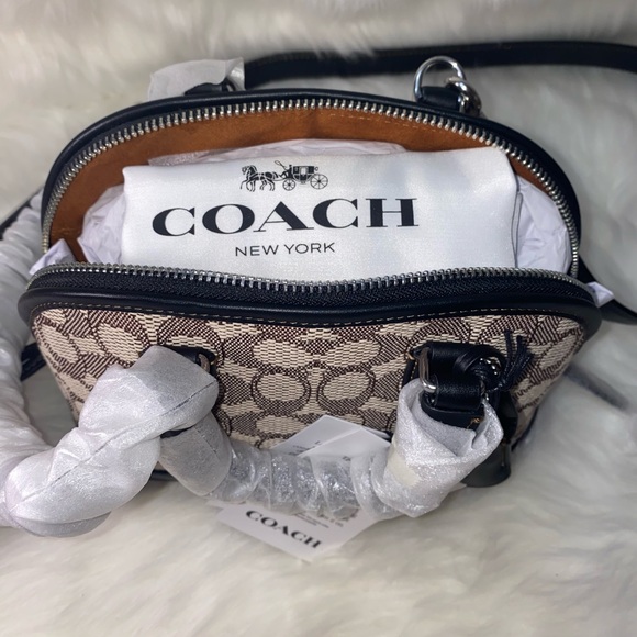 Coach Revel Bag 24 In Signature Textile Jacquard New - Picture 14 of 16